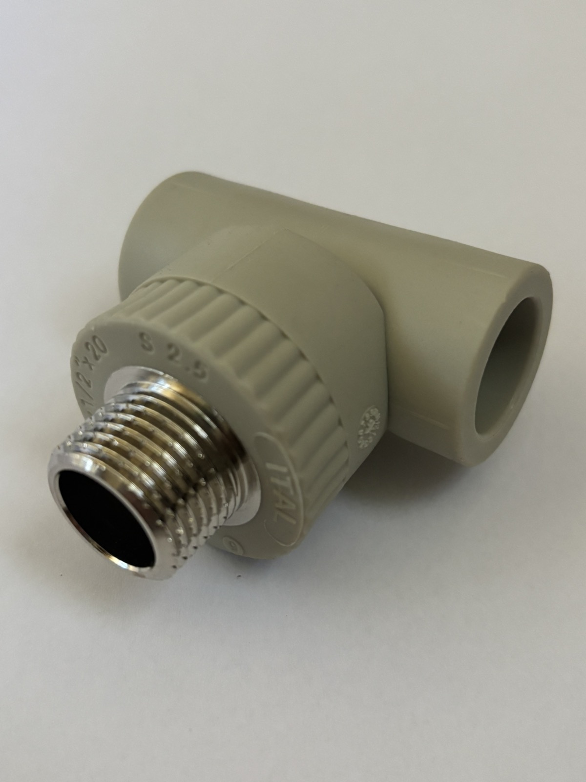 Трійник із зовнішнім різьбленням 20x1/2'x20 ппр/латунь, ITAL